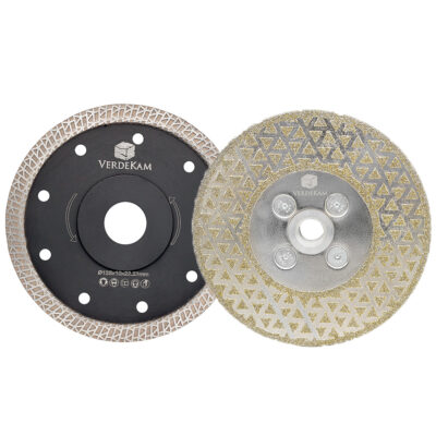 ZESTAW TARCZ DO CIĘCIA I SZLIFOWANIA GRESU 125mm – KLASA PREMIUM