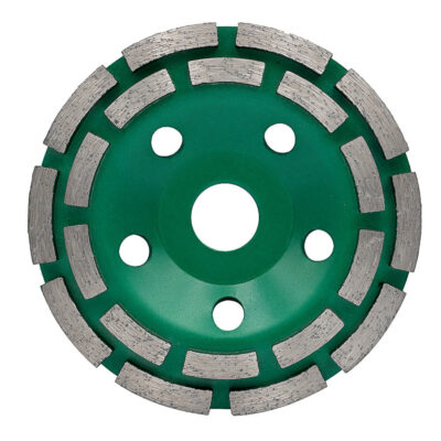 Dwurzędowa tarcza diamentowa 125 mm x 22,23 do szlifowania betonu – widok z przodu