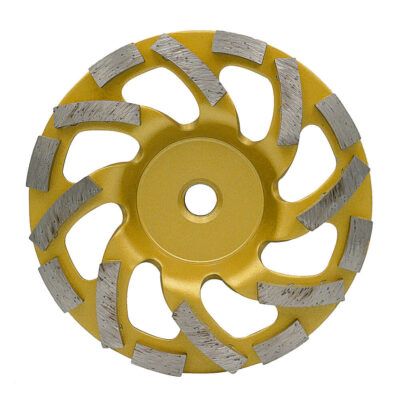 Frez diamentowy TORNADO 125 mm M14 do szlifowania betonu i granitu – widok z przodu