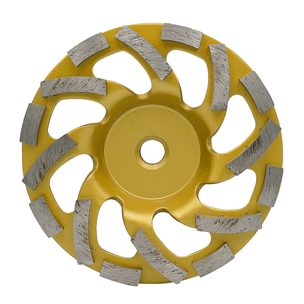 Frez diamentowy TORNADO 125 mm M14 do szlifowania betonu i granitu – widok z przodu