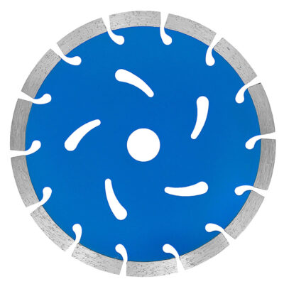 Tarcza diamentowa segmentowa 180 mm – niebieska, widok z przodu